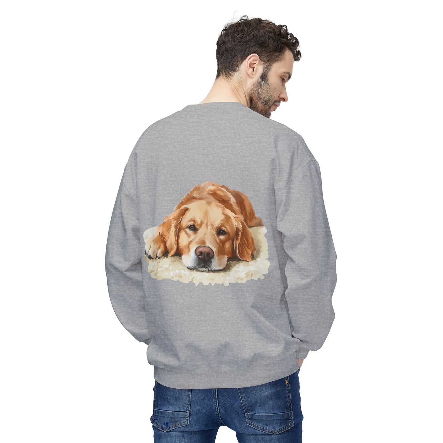 Cozy Golden Retriever Sweatshirt - Naptime Ahead Cloud Design