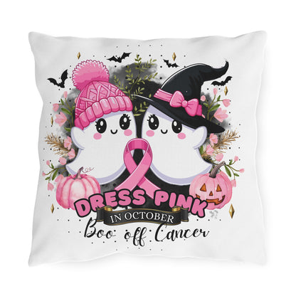 Breast Cancer Awareness Halloween Pillow - Boo Off Cancer