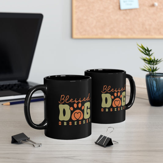 Blessed Dog Obsessed Black Mug - Perfect Gift for Dog Lovers | Purrfect Pet Haven
