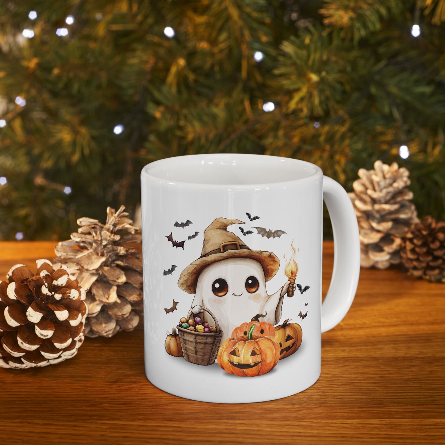 Halloween Scarecrow Ceramic Mug - Fall Coffee Cup Gift