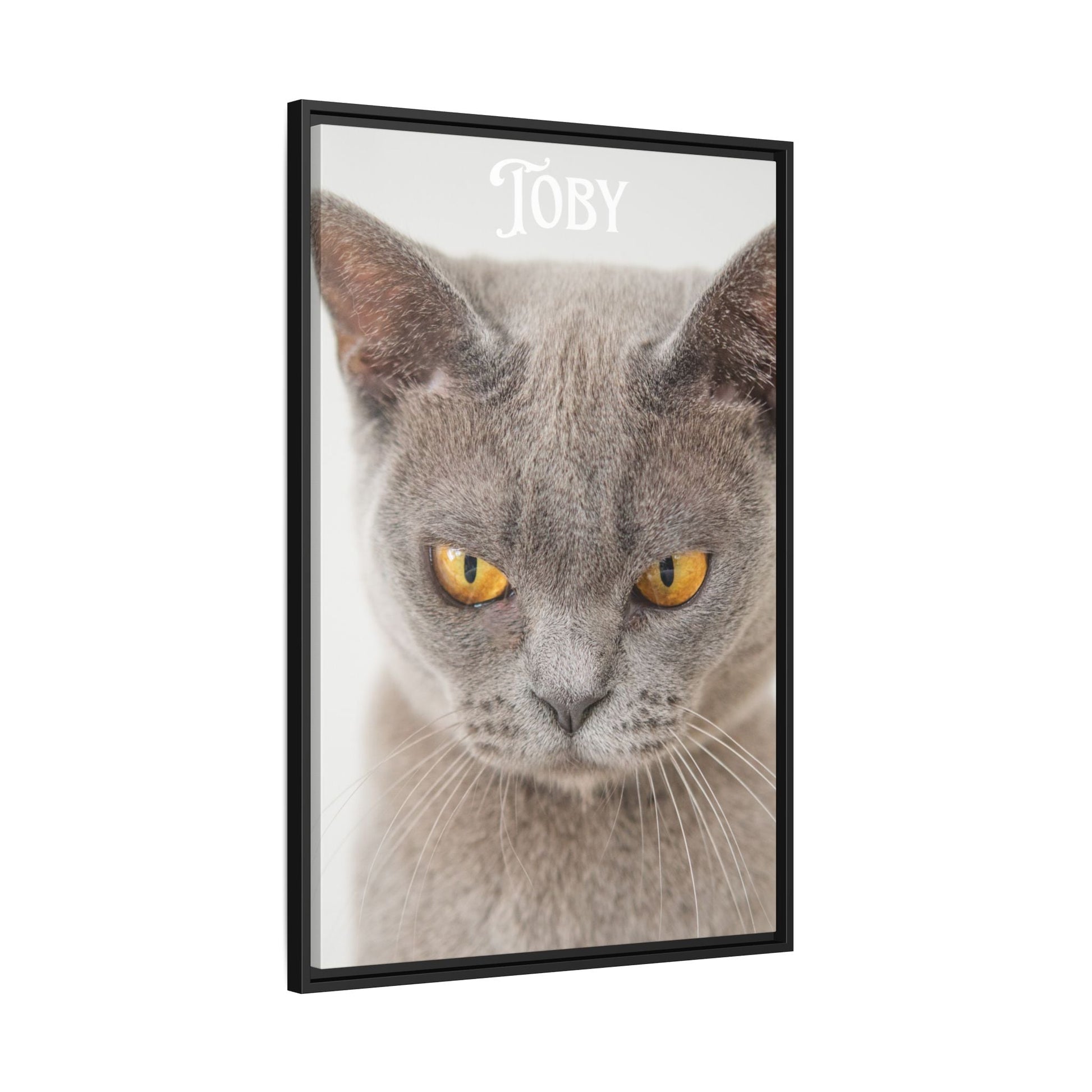Personalized Photo Wall Art - Framed Matte Canvas Print for Pet Lovers - Customizable Name Print | Purrfect Pet Haven