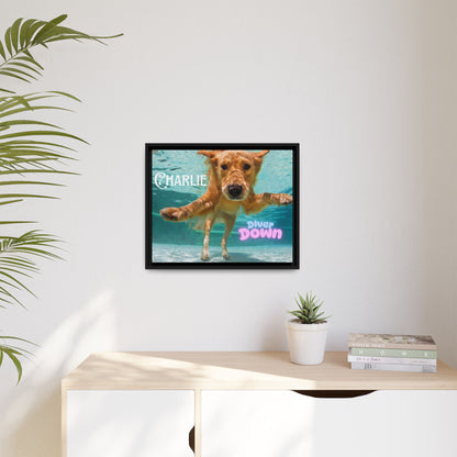 Framed Personalized Landscape Photo Canvas Wall Art - 'Add your Caption'