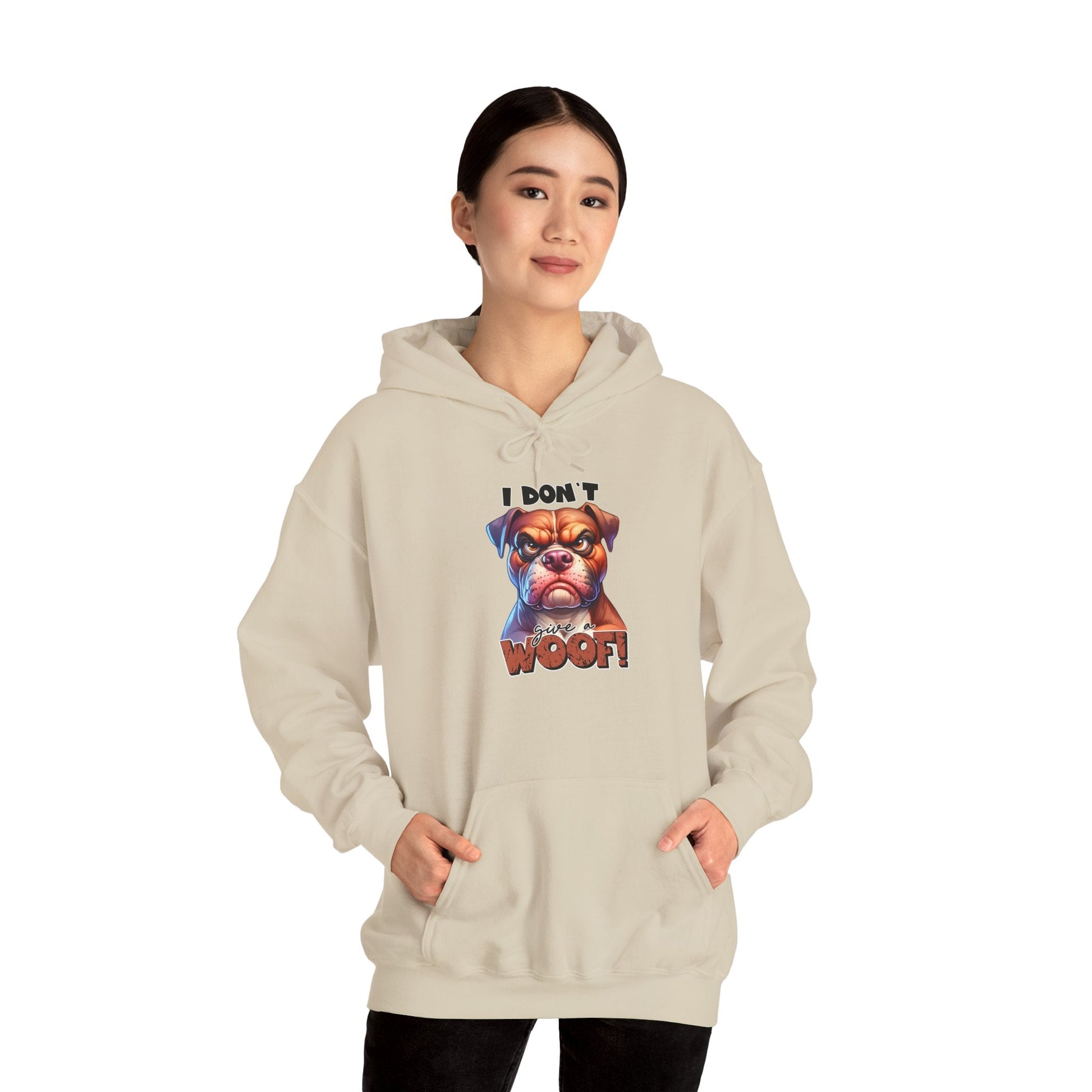 Fun Dog-Themed Unisex Hoodie - "I Don't Give a Woof" | Purrfect Pet Haven