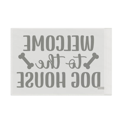 Welcome to the Dog House Flag - Dog Lover Outdoor Decor