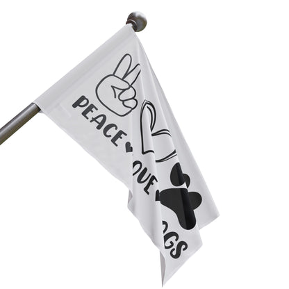 Peace Love Dogs Flag - Cute Home Decor for Dog Lovers