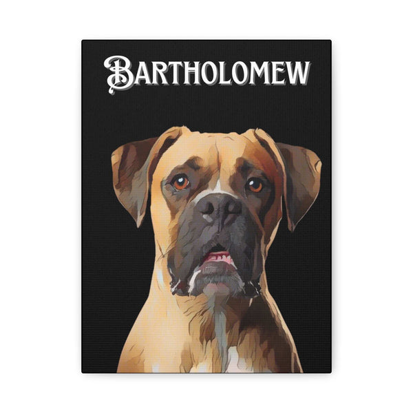 Personalized Dog Canvas Art - Custom Pet Portrait of Bartholomew | Purrfect Pet Haven