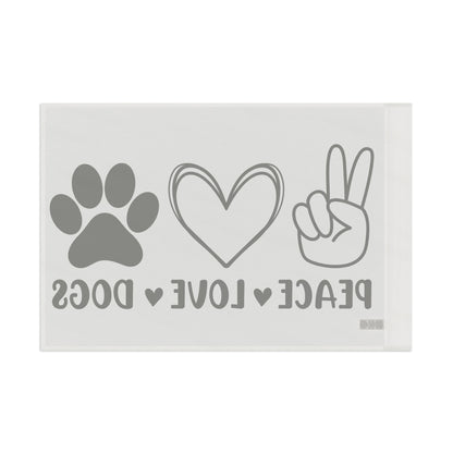 Peace Love Dogs Flag - Cute Home Decor for Dog Lovers