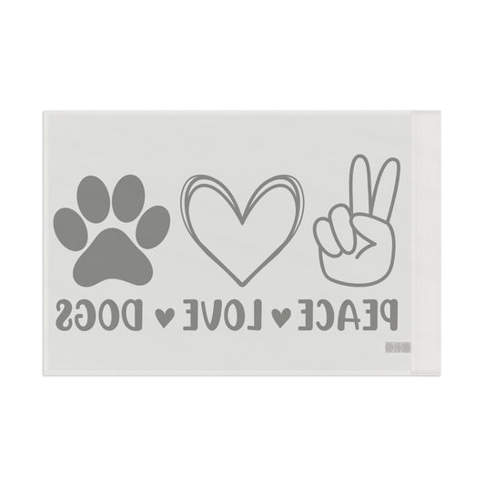 Peace Love Dogs Flag - Cute Home Decor for Dog Lovers