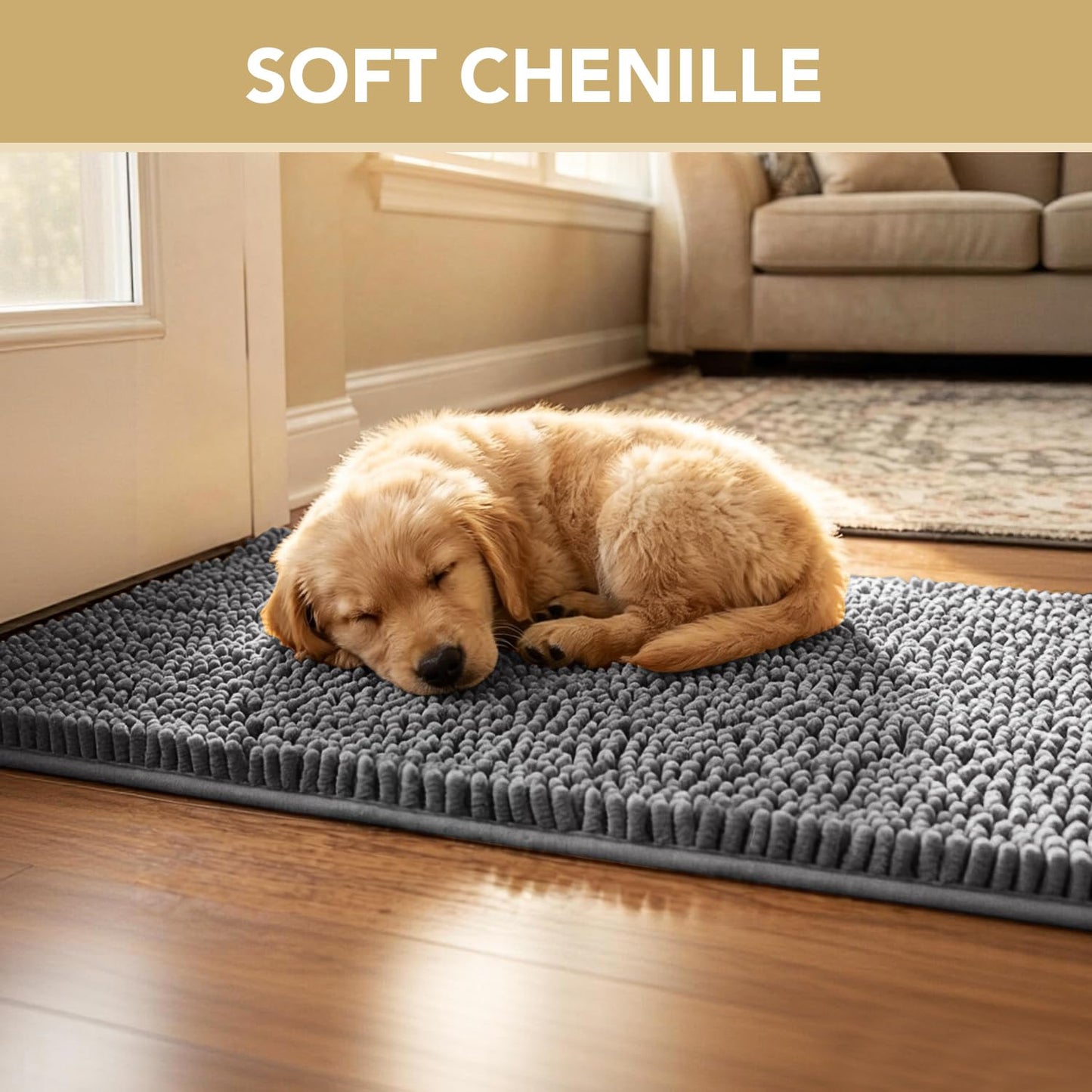 Dog Doormat For Muddy Paws - Absorbs Moisture And Dirt