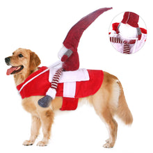 Christmas Santa Pet Outfit - Holiday Riding Style Dog Costume
