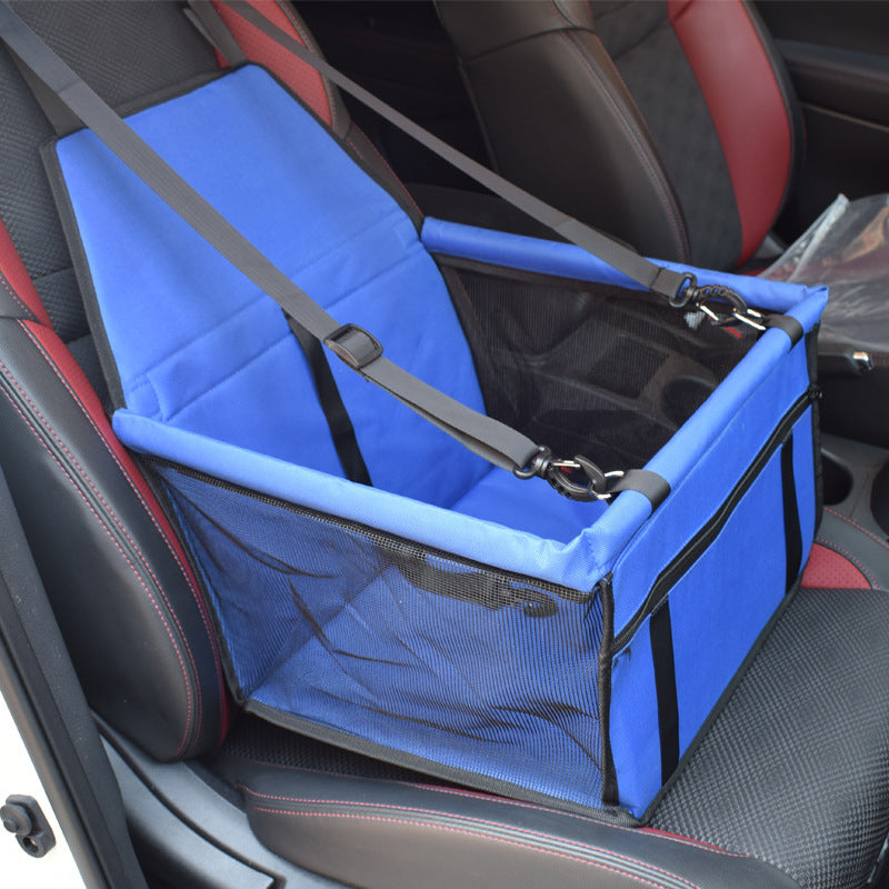 Breathable Pet Car Seat Bag - Travel Carrier with Safety Tether