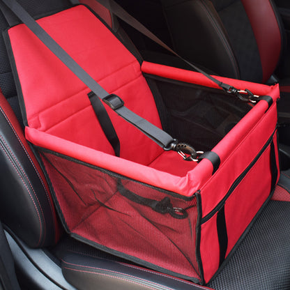 Breathable Pet Car Seat Bag - Travel Carrier with Safety Tether