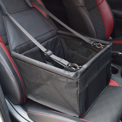Breathable Pet Car Seat Bag - Travel Carrier with Safety Tether