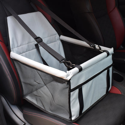 Breathable Pet Car Seat Bag - Travel Carrier with Safety Tether