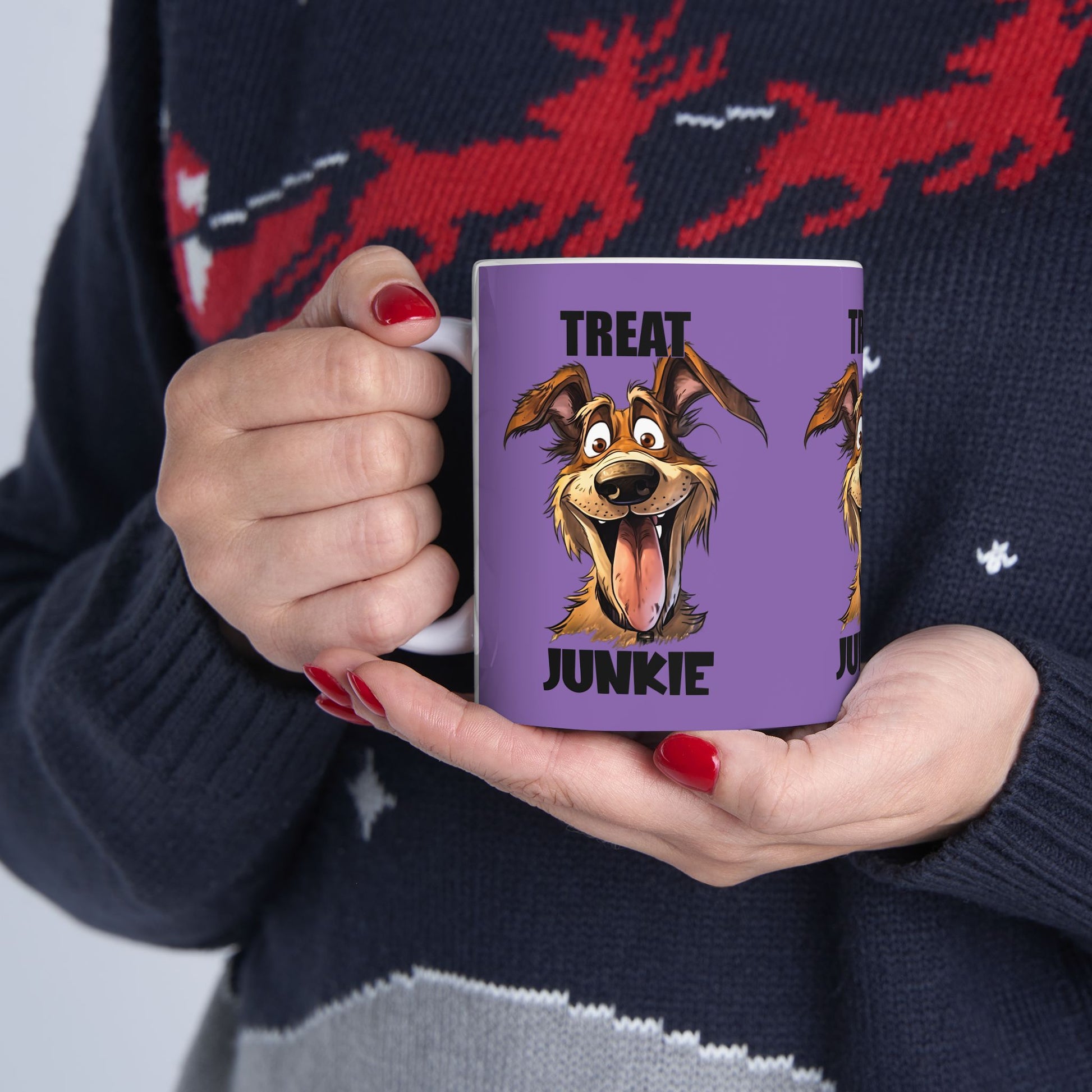 Funny Dog Lover Mug - 'Treat Junkie' - Perfect Gift for Pet Owners | Purrfect Pet Haven