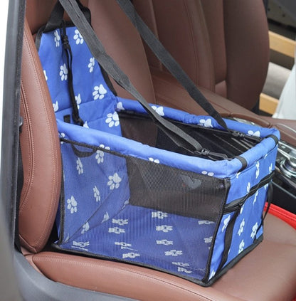 Breathable Pet Car Seat Bag - Travel Carrier with Safety Tether