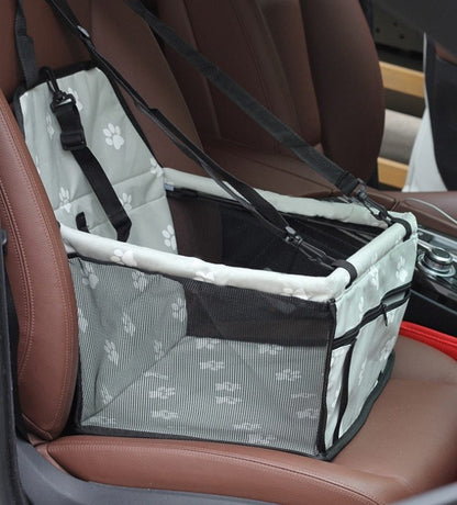 Breathable Pet Car Seat Bag - Travel Carrier with Safety Tether