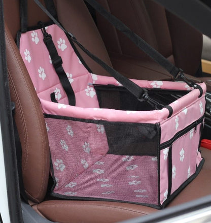 Breathable Pet Car Seat Bag - Travel Carrier with Safety Tether