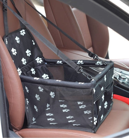 Breathable Pet Car Seat Bag - Travel Carrier with Safety Tether