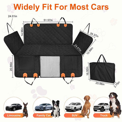 Dog Car Seat Cover - Waterproof Hammock for Back Seat - Purrfect Pet Haven