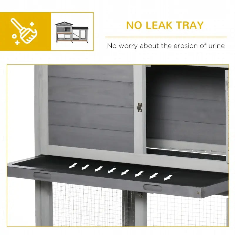 Rabbit Hutch - Large Outdoor with Wheels & Dual Runs - Purrfect Pet Haven