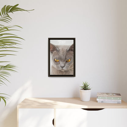 Personalized Photo Wall Art - Framed Matte Canvas Print for Pet Lovers - Customizable Name Print | Purrfect Pet Haven