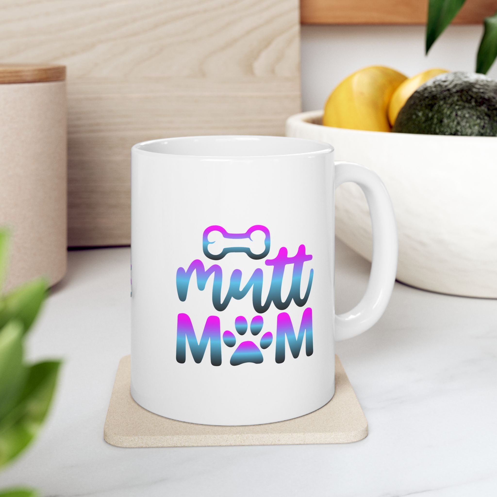 Cute Mutt Mom Ceramic Mug - Ideal Gift for Animal Lovers