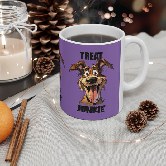 Funny Dog Lover Mug - 'Treat Junkie' - Perfect Gift for Pet Owners | Purrfect Pet Haven
