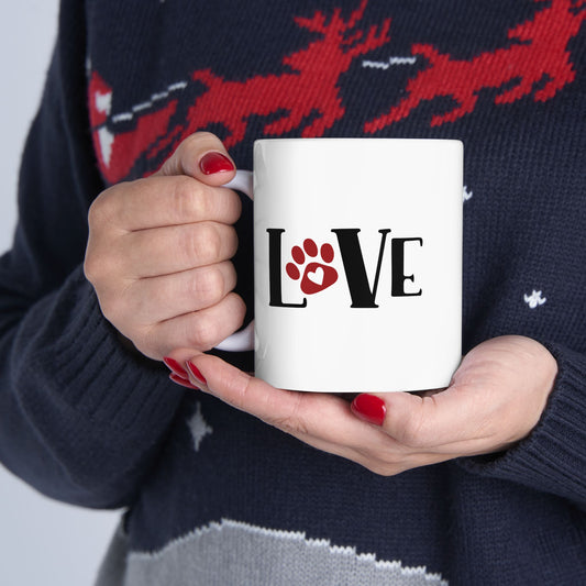 Love Ceramic Mug - 11oz & 15oz - Perfect Gift for All Dog Lovers