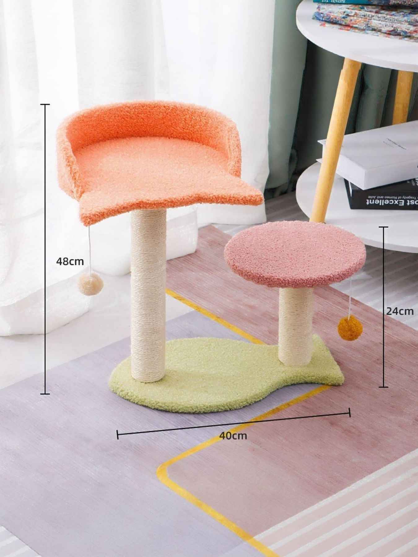 Cat Scratching Post with Cat Bed and Toy