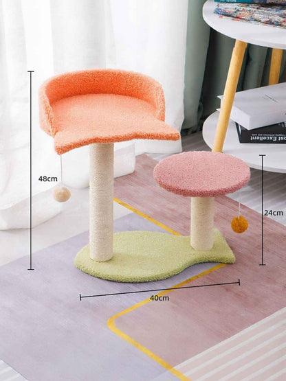 Cat Scratching Post with Cat Bed and Toy