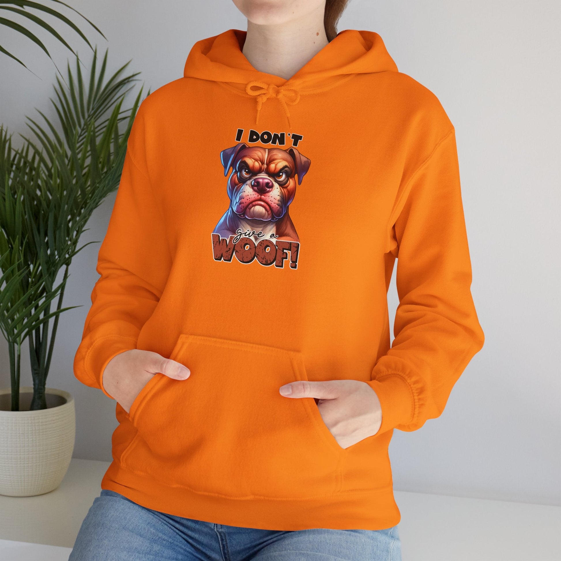Fun Dog-Themed Unisex Hoodie - "I Don't Give a Woof" | Purrfect Pet Haven