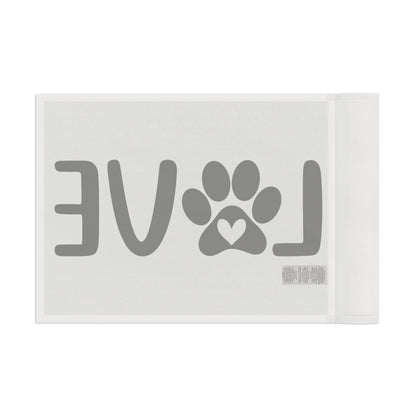 Pet Love Flag - Heart Paw Print Decor