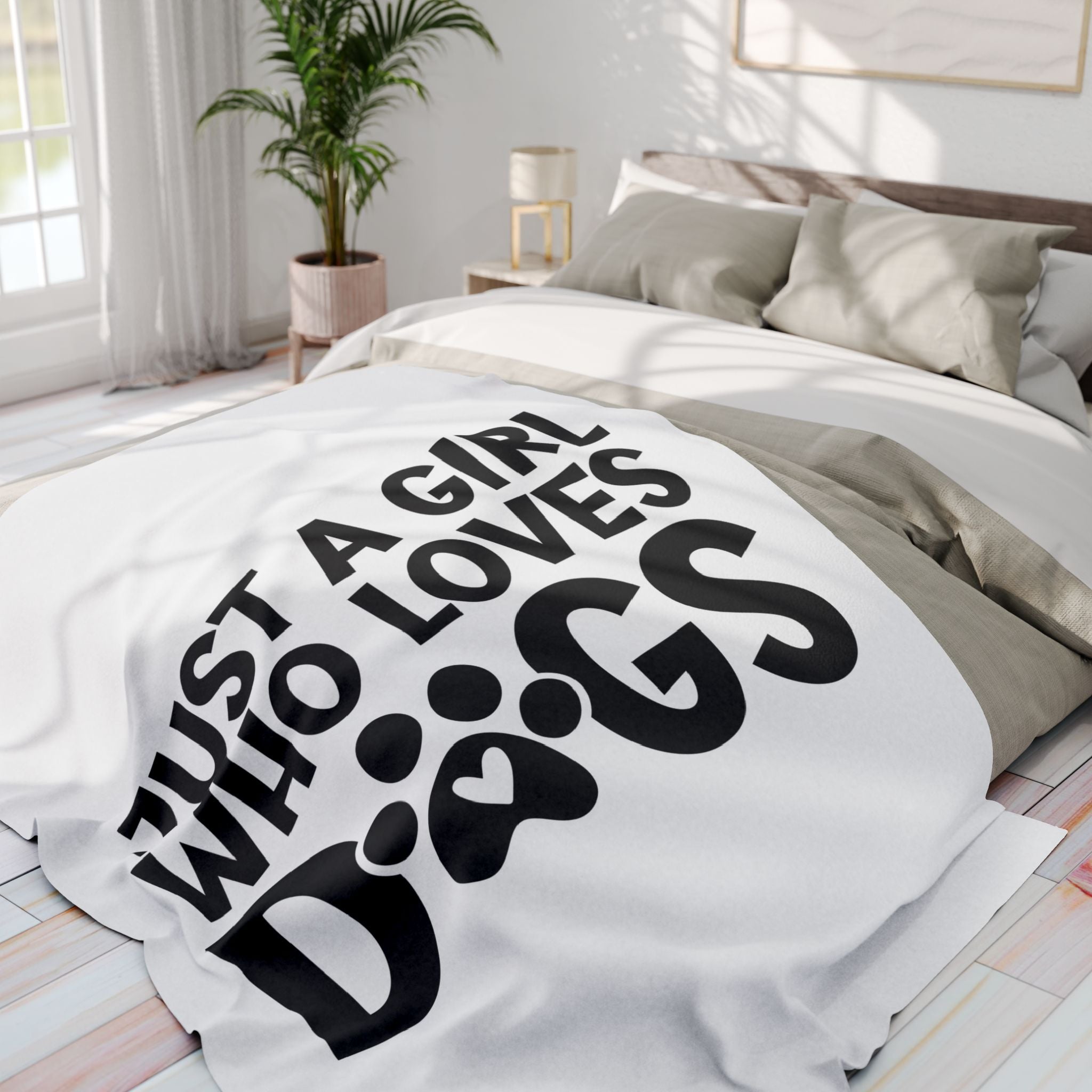 Just a Girl Who Loves Dogs - Fleece Blanket