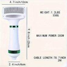 2-in-1 Portable Pet Hair Dryer And Grooming Brush For Dogs And Cats