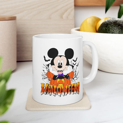 Halloween Ceramic Mug, Spooky Coffee Cup, Trick or Treat Drinkware