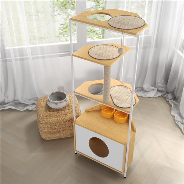 Corner Cat Tower - Space-Saving Multi-Level Cat Tree