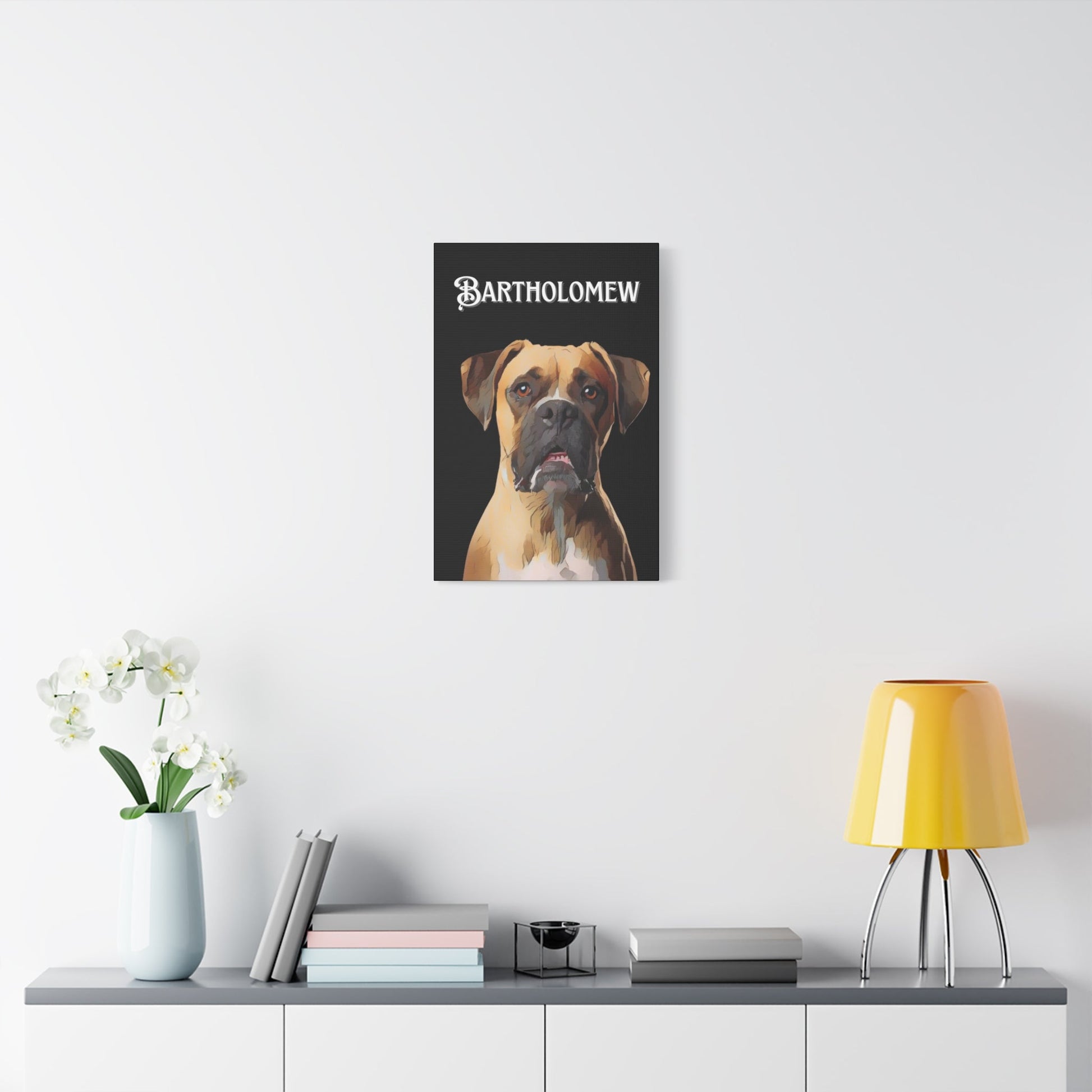 Personalized Dog Canvas Art - Custom Pet Portrait of Bartholomew | Purrfect Pet Haven