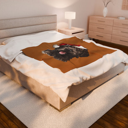 Dog Holiday Plush Blanket - Cozy Christmas Throw for Pet Lovers