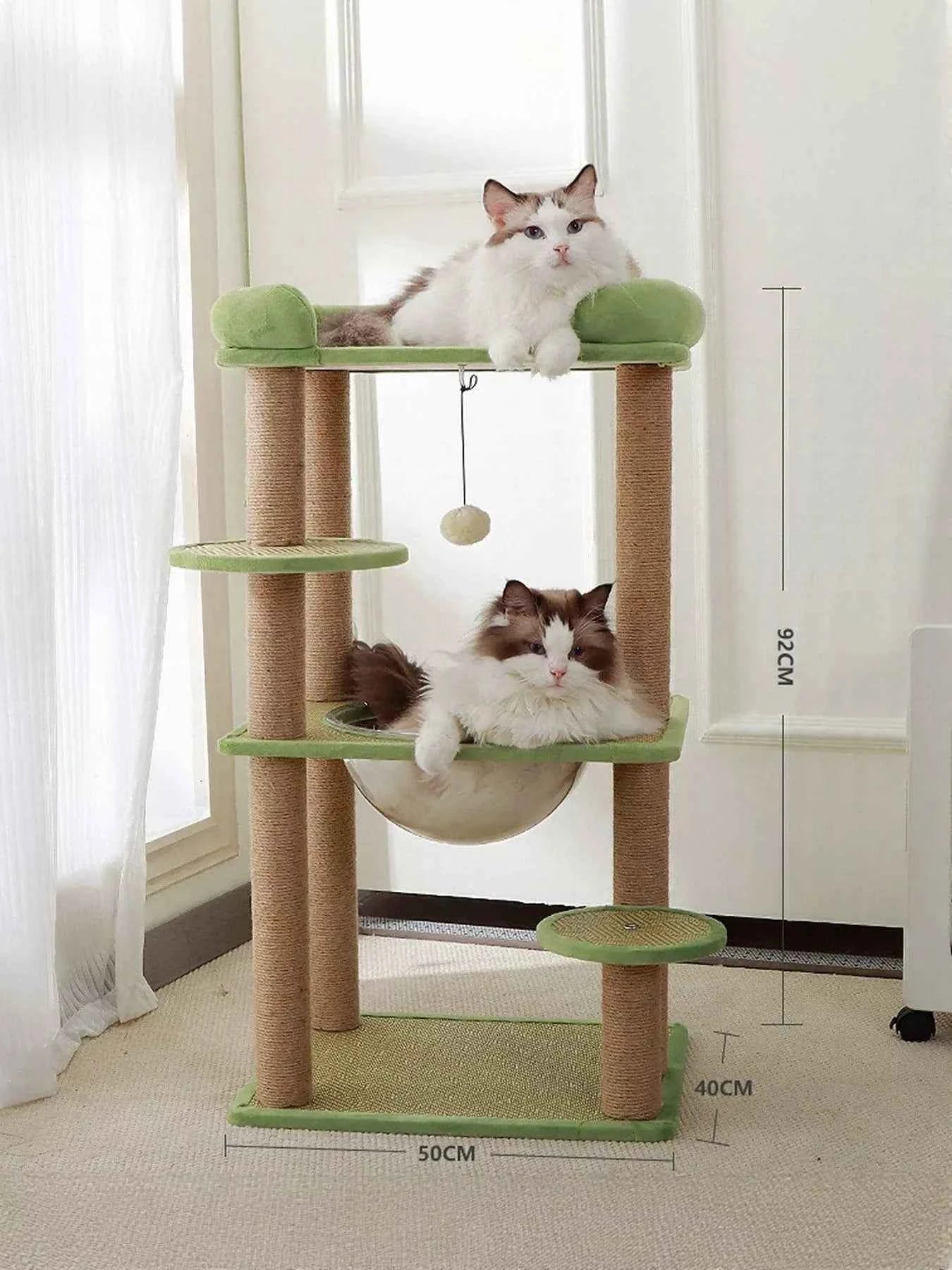 Plush Cat Tree Condo - Multi-Level Scratching Posts