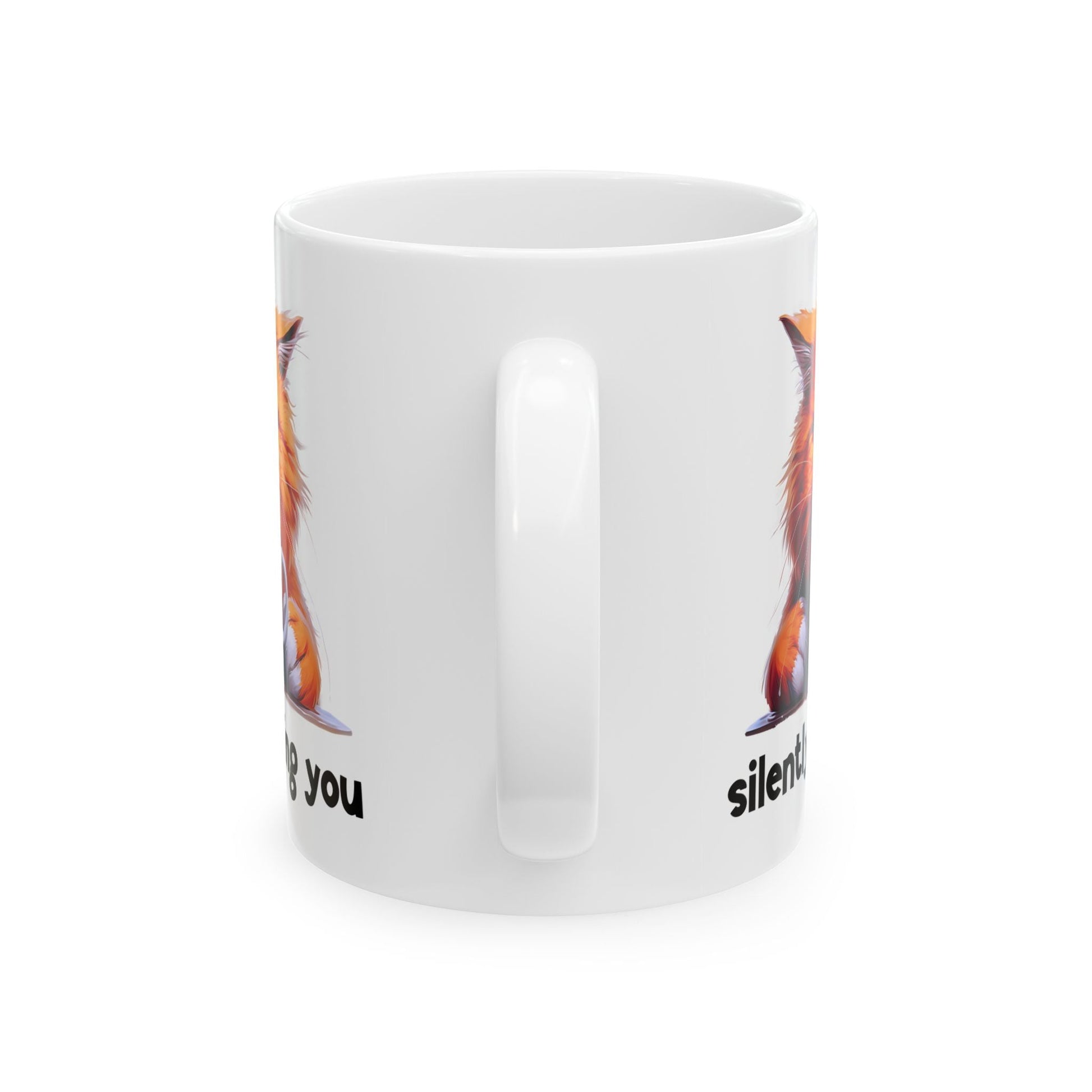 Funny Cat Ceramic Mug - 'Judging You Silently' (11oz, 15oz) | Purrfect Pet Haven