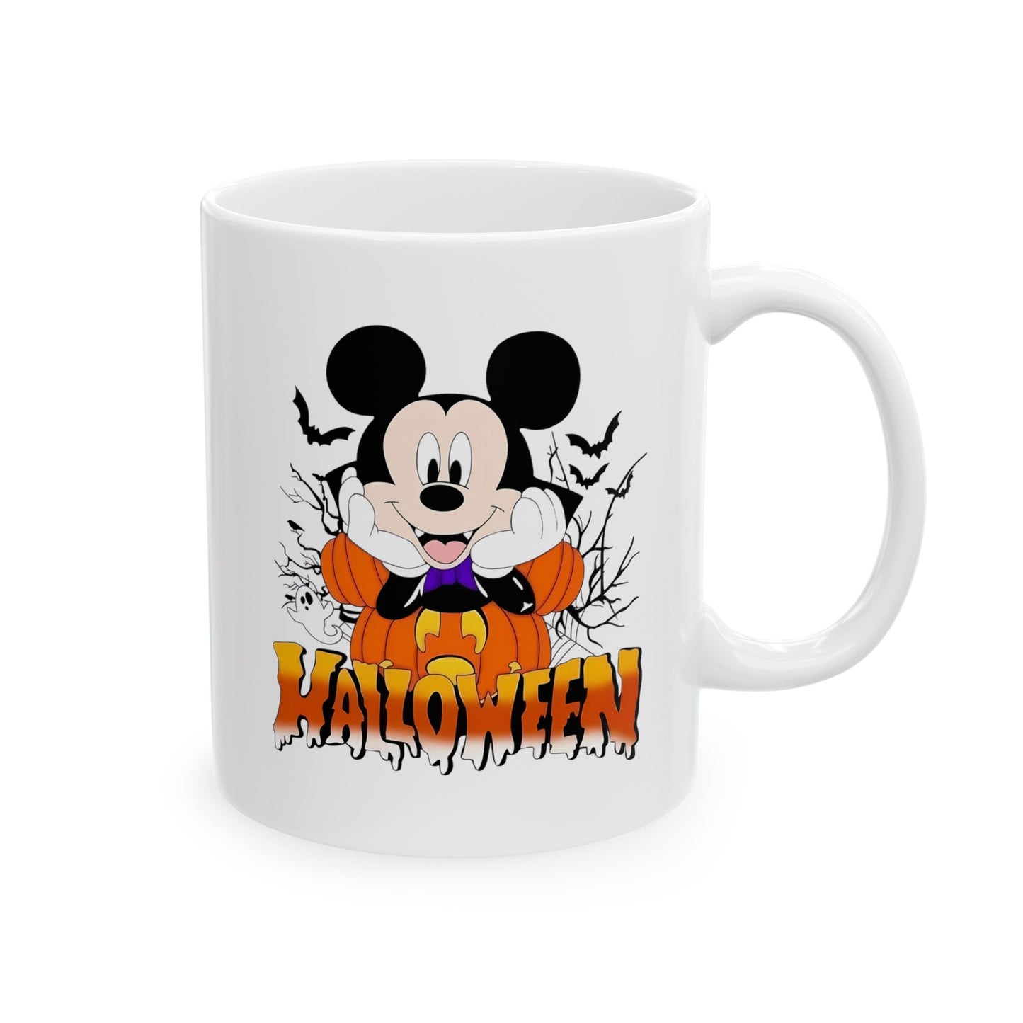 Halloween Ceramic Mug, Spooky Coffee Cup, Trick or Treat Drinkware