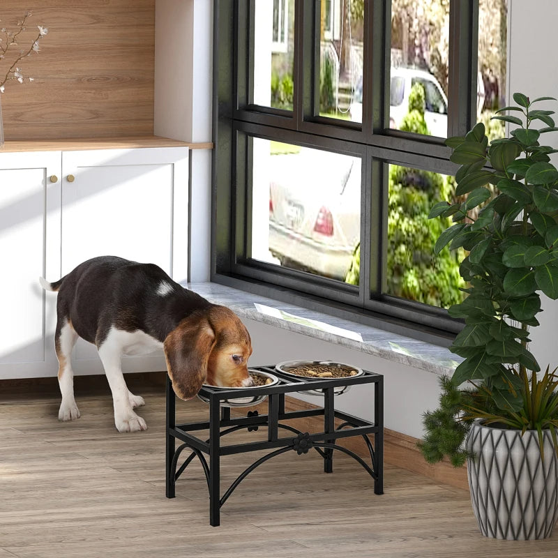Elevated Dog Bowls - Stainless Steel Raised Feeding Station - Purrfect Pet Haven