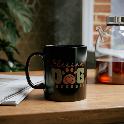 Blessed Dog Obsessed Black Mug - Perfect Gift for Dog Lovers | Purrfect Pet Haven