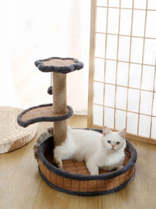 Cat Scratching Post with Cat Bed and Toy