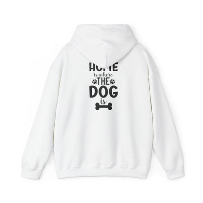 Home is Where the Dog Is Unisex Heavy Blend™ Hooded Sweatshirt | Purrfect Pet Haven