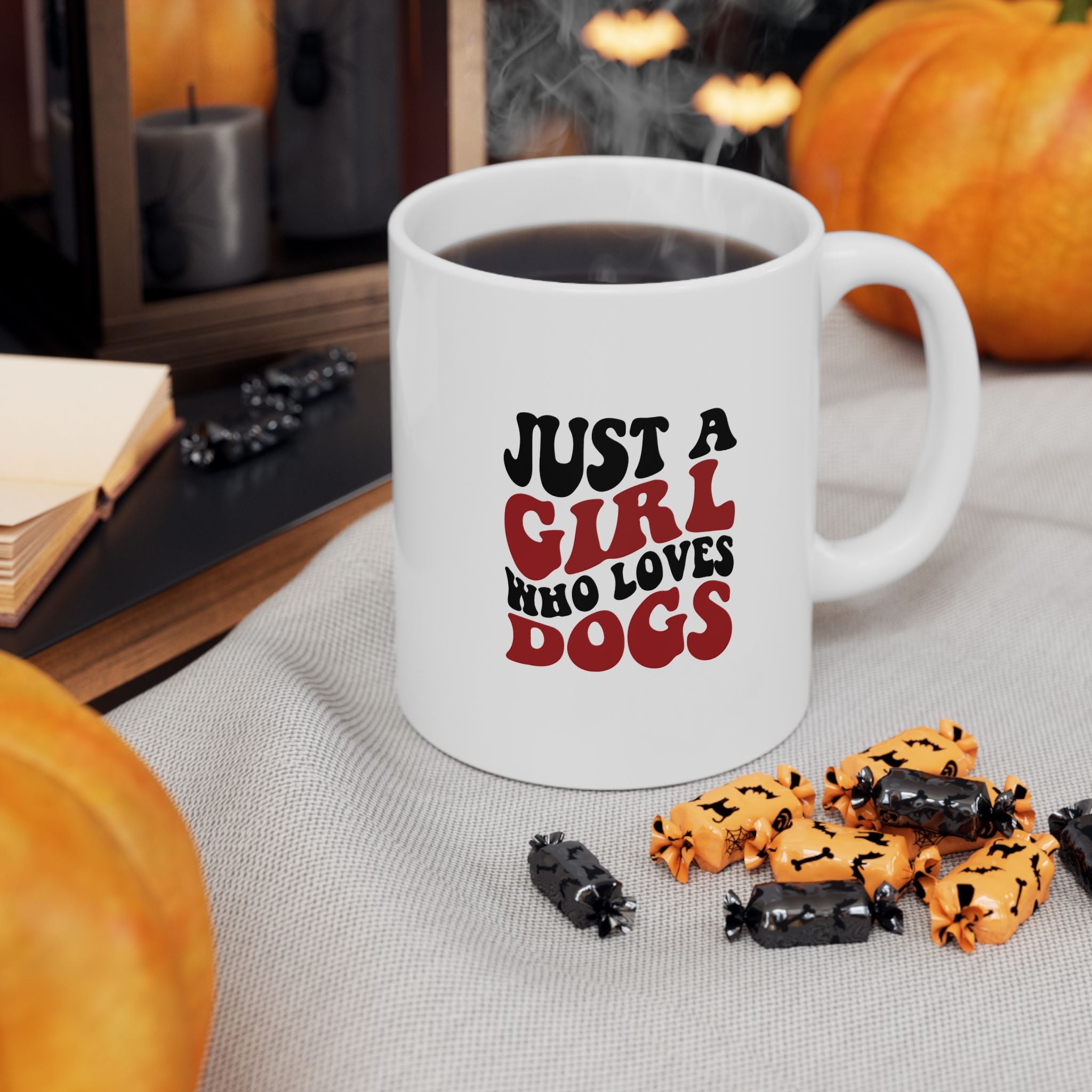 Just a Girl Who Loves Dogs Ceramic Mug | 11oz & 15oz Sizes | Perfect Gift for Dog Lovers