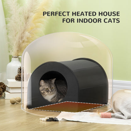 Cozy Warmth Haven - Heated Cat House Shelter - Purrfect Pet Haven