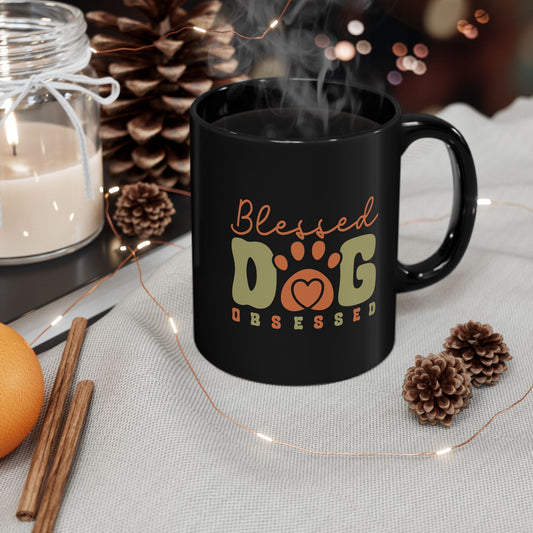 Blessed Dog Obsessed Black Mug - Perfect Gift for Dog Lovers | Purrfect Pet Haven