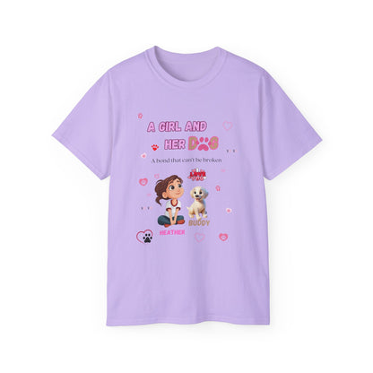 Girl and Her Dog Unisex Tee | Cute Pet Lover Shirt | Personalized Gift | Purrfect Pet Haven